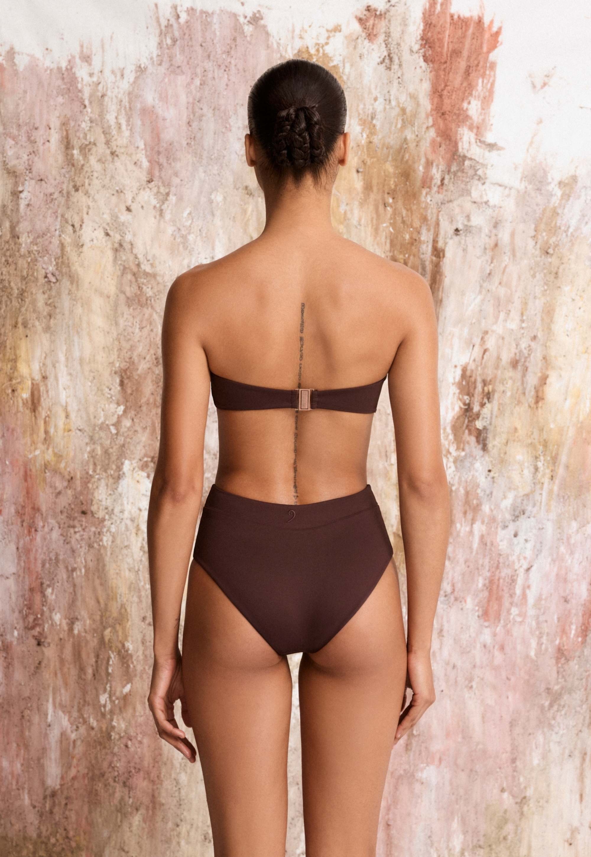 Umi Strapless Bikini Top - Brown
